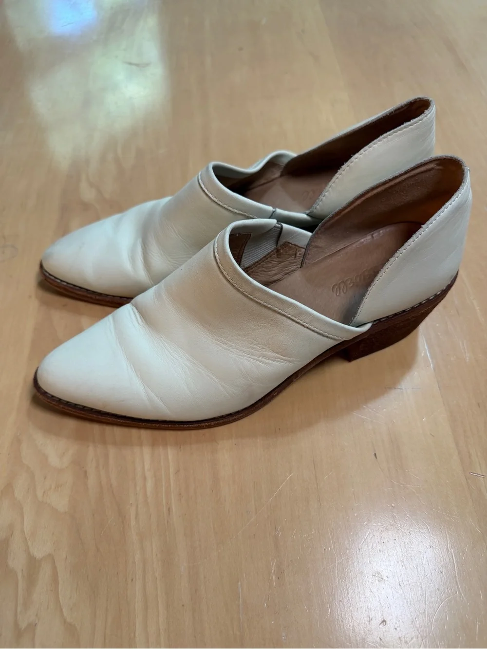 Madewell cream leather